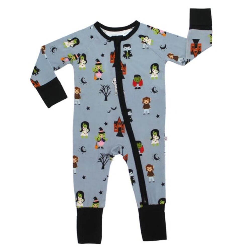 Emerson & Friends Halloween Monster Mash Baby Bamboo PJs Size 0-3 Months